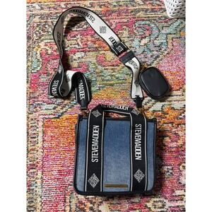 Steve Madden BWebber-D Washed Blue DENIM Crossbody Satchel Bag Viral Bag